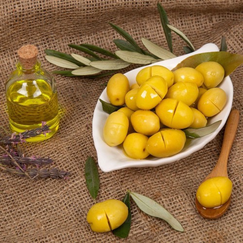 Yeşil Kırma Zeytin 201-230 XL 1.2 Kg